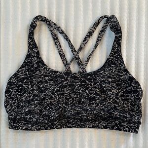 Lululemon Athletica Black and White Racerback Sports Bra